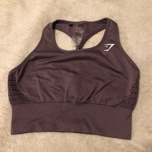 Gymshark Energy Seamless Crop Vest - Purple Wash